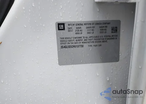 2017 Buick Regal Turbo Sport Touring z USA, uszkodzony, nr VIN 2G4GL5EX2H9197758